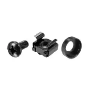 M6x12mm Server Rack Cage Nuts Black 50Set Mounting Screws for Server Shelves
