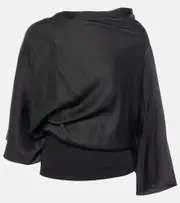 [Rick Owens] Rick Owens Cylinder draped jersey top AU 6 black