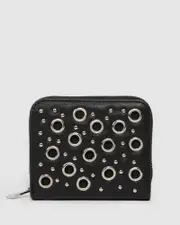 Black Gigi Eyelet Mini Wallet