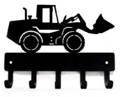 Front End Loader Key Holder Rack Hanger 5 Hooks Made in USA Metal