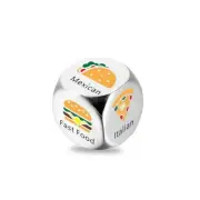Gag Gifts Food Dice, Date Night Ideas Gifts for 1 1PC colorful food dice 444