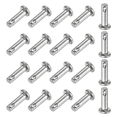 20-Pack Single Hole Clevis Pins M3 x 10mm 304 Stainless Steel Flat Head Clevi...