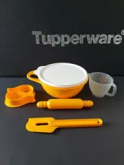 Tupperware Kids Baking Thatsa Rolling Pin Measuring Cup Spatula Cookie Cutter