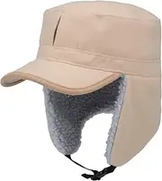 [AISIYEDO] Winter Windproof Ear Flap Hats Denim Baseball Cap Ushanka Trapper Hat Men&Women Fashion Army Cap