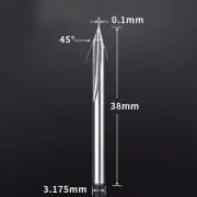 1pcs 45 Degree 0.1mm V Groove Solid Carbide Router Bit 1/8" Shank