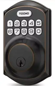 Teeho Keyless Entry Smart Door Lock Electronic Keypad Deadbolt Lock w/Key Backup