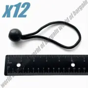 12 pc 6" BALL BUNGEE Cord Tarp Elastic Tie Down Strap Bungi Canopy Rubber Straps