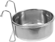 CORHAD 1Set Stainless Steel Hanging Pet Feeding Bowl Water and Food Basin for Cats and Dogs Pet Water Feeder Durable Pet Drinking Bowl