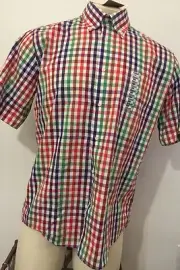 Barbour Shirt Men's Multi Check Button Up Shirt Size S Retail $109 NEW!