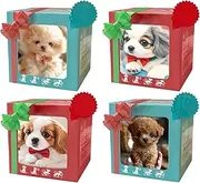 My Realistic Robot Puppy,4pack Plush Robot Puppy,Barking Walking Dog Toy,Comfortable Touch Plush Interactive Animal Doll for Seniors Playtime
