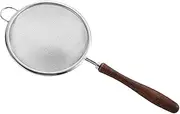 Mesh Strainer | Fine Mesh Sieve,Stainless Steel Handheld Multifunctional Sifter Skimmer with Wood Handle for Loose Tea, Cooking, Rice Washing, Matcha, Cocktail