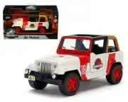 1/32 Jada Jurassic World Park Jeep Wrangler Beige Red Diecast Car Model 32129