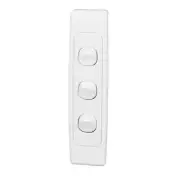 Clipsal by Schneider Electric Clipsal 2033A-WE | 3 Gang Architrave Switch 10amp