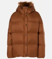 [Yves Salomon] Yves Salomon Shearling-trimmed down jacket AU 18 orange