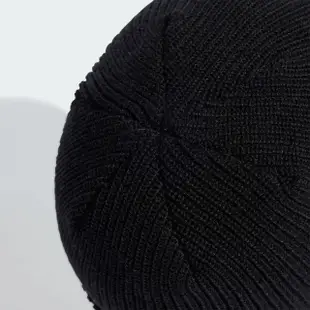 【adidas 愛迪達】帽子 毛帽 運動帽 SHORT BEANIE 黑 IL8441