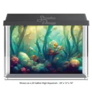 Fantasy Floral Flower Polyester Fish Tank Glass Backdrop Aquarium Background