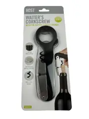 Host Waiter’s Corkscrew with Foil Cutter & Bottle Opener/Magnet NEW SEALED