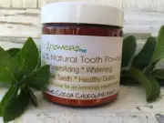 Natural Re-Mineralizing & Whitening Tooth Powder, Organic Cocoa Chocolate Mint