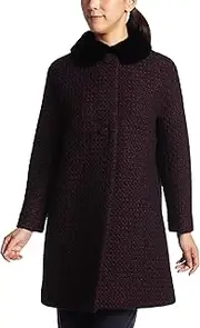 J&M DAVIDSON(ジェイアンドエム デヴィッドソン) 7926C-20012 1NAVY/RED 10 Fancy Coat with Removable Rabbit Fur, 1NAVY/RED, 10