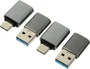 jojofuny 4pcs USB to Type-c Adapter OTG Converter for Laptop and Phone Durable Design Easy to Use USB c Adapter for Headphones and Microphones