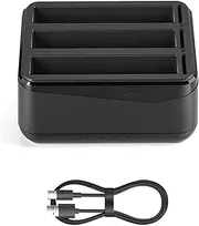 3 Ports Battery Charger Hub Fast Charger Battery Station with Card Storage Slots for Insta360 X4