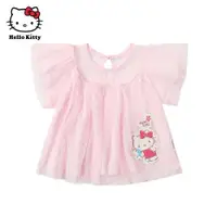 在飛比找ETMall東森購物網優惠-Hello Kitty短袖網紗公主風童裝