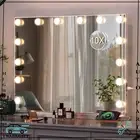 Hollywood Vanity Make Up Mirror W/ Lights 14-LED Tabletop Desktop Mirror 50x42cm