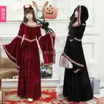 🚚速發 萬聖節 成人服裝 女王女巫婆 吸血鬼 COSPLAY服裝 巫婆長裙 宮廷洋裝