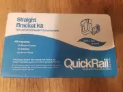 Quick Rail Bracket Kit for Composite Deck Railing. Set of 4 Brackets and Covers
