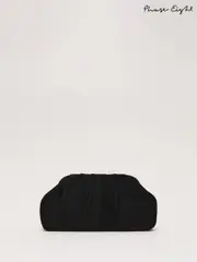 Phase Eight Black Suede Clutch Bag (H36137) | $173
