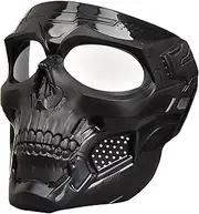 Airsoft Mask Paintball Mask Full Face Tactical Mask Suitable for ATV Motorcycle Cycling Skiing Halloween CS Game Cosplay Skull Mask