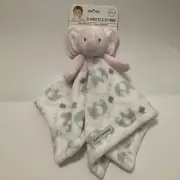 Blankets and Beyond Elephant Blanket Pink White Gray Lovey Comforter New Nunu