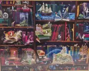 Sunsout - Library Adventures in Reading - 1000 Pc Jigsaw Puzzle - Fantasy Books