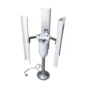 Portable Low-speed Five-blade Vertical Wind Generator with Three-phase Permanent Magnet Brushless Generator Model