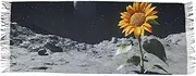[AIXIWAWA] Women's Pashminas Scarf Moon Sunflower Print, Shawls Wrap Lightwight with Tassel for Evening Dress Dinner Party, Multicolor