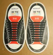 Homar No Tie Black Elastic Shoelaces 9+9 Waterproof New