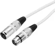 uxcell XLR Male to XLR Female Cable, 5ft XLR to XLR Microphone Cable, Audio Adapter Cord for Preamps/Speaker Systems, White