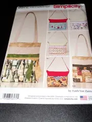SIMPLICITY #8572 - LADIES PURSE - SHOULDER BAG w/CHANGEABLE COVERS PATTERN FF