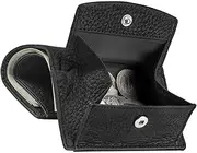 [Karmiir] Karmirr RFID Small Wallet Genuine Leather for Women with Coin Pouch Pocket Wallet Compact Trifold Multe Cards Holder Purse Travel Wallet, Black, Compact Cute Sweet Mini Wallet