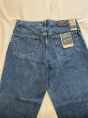 VTG NWT $52 DOCKERS MENS BLUE DENIM 5 POCKETS JEANS~RECODE~STRAIGHT LEG SZ 36/30