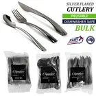 Silver Spoons Forks Knives Reusable Cutlery Bulk Wedding Party Catering Event AU