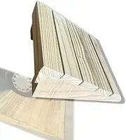 Door Threshold Ramp 3" Rise Curb Ramp Portable Wood Step Ramps 4" 5 Inch Rise Home Entry Transition Ramps for Wheelchair, Scooters, Walker, Car, Motorcycle(LxWxH: 35x38.8x15cm)