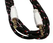 3.5mm Braided Stereo Audio Auxiliary AUX Cable Samsung Galaxy Note 5 4 Edge 3 2