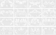 16x Face Paint Stencils Reusable Practical Face Paint Templates Facial Painting Stencils for Children Adult Holiday Halloween