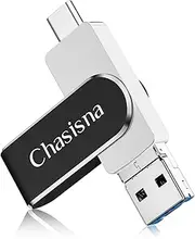 Chasisna 64GB 3 in 1 Phone Memory Stick Memory Stick for Phone, Pad, PC and Android, USB Stick for Phone with iOS, Type-C and USB Port