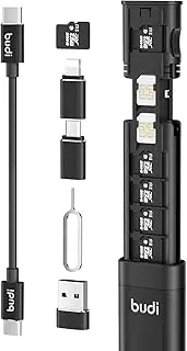 Multifunctional 9 in 1 Data Cable with USB Type-C Card Reader Micro SD Memory Card high-Speed Card Reader Adapter Suitable for Mobile Phone Cameras and Computers (9 in 1 Card Reader)