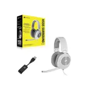 Corsair HS55 White 7.1 SURROUND Gaming Headset, PS5, Switch. ICUE, Discord Certi
