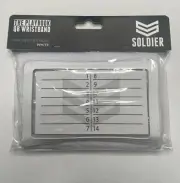 NIP Soldier Football Quarterback White Playbook Holder Wristband Multi-Sport
