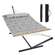 VEVOR Two Person Hammock with Stand Included Heavy Duty 480lb Capacity, Doubl...
