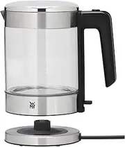 WMF Küchenminis Glass Kettle, 1 Litre, Wireless Kettle, Small, Water Level Indicator, Limescale Water Filter, Automatic Boiling Stop, 1900 Watt